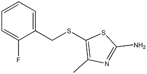 5-[(2-fluorobenzyl)thio]-4-methyl-1,3-thiazol-2-amine Structure