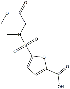 5-[(2-methoxy-2-oxoethyl)(methyl)sulfamoyl]furan-2-carboxylic acid 구조식 이미지
