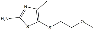 5-[(2-methoxyethyl)thio]-4-methyl-1,3-thiazol-2-amine 구조식 이미지