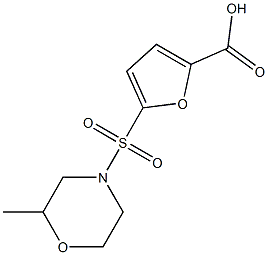 5-[(2-methylmorpholine-4-)sulfonyl]furan-2-carboxylic acid Structure