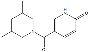 5-[(3,5-dimethylpiperidin-1-yl)carbonyl]-1,2-dihydropyridin-2-one Structure