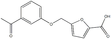 5-[(3-acetylphenoxy)methyl]-2-furoic acid 구조식 이미지