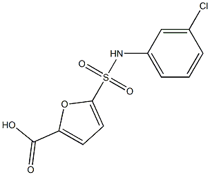 5-[(3-chlorophenyl)sulfamoyl]furan-2-carboxylic acid 구조식 이미지