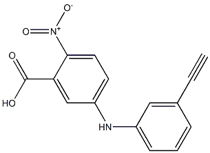 5-[(3-ethynylphenyl)amino]-2-nitrobenzoic acid Structure