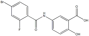 5-[(4-bromo-2-fluorobenzene)amido]-2-hydroxybenzoic acid 구조식 이미지