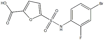 5-[(4-bromo-2-fluorophenyl)sulfamoyl]furan-2-carboxylic acid 구조식 이미지