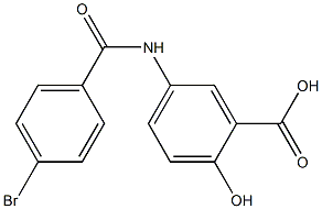 5-[(4-bromobenzoyl)amino]-2-hydroxybenzoic acid 구조식 이미지