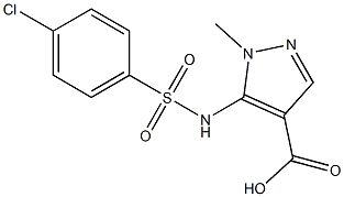 5-[(4-chlorobenzene)sulfonamido]-1-methyl-1H-pyrazole-4-carboxylic acid Structure