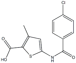 5-[(4-chlorobenzoyl)amino]-3-methylthiophene-2-carboxylic acid Structure