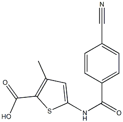 5-[(4-cyanobenzoyl)amino]-3-methylthiophene-2-carboxylic acid Structure