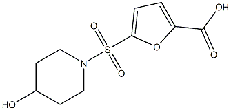 5-[(4-hydroxypiperidine-1-)sulfonyl]furan-2-carboxylic acid Structure