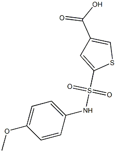 5-[(4-methoxyphenyl)sulfamoyl]thiophene-3-carboxylic acid 구조식 이미지