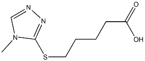 5-[(4-methyl-4H-1,2,4-triazol-3-yl)sulfanyl]pentanoic acid 구조식 이미지