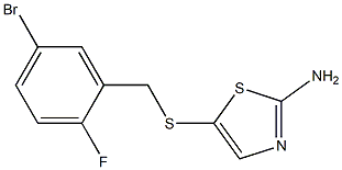 5-[(5-bromo-2-fluorobenzyl)thio]-1,3-thiazol-2-amine Structure