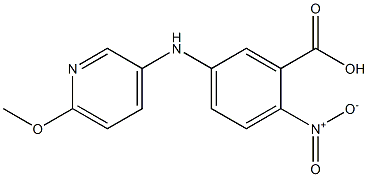5-[(6-methoxypyridin-3-yl)amino]-2-nitrobenzoic acid Structure