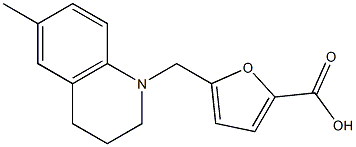 5-[(6-methyl-1,2,3,4-tetrahydroquinolin-1-yl)methyl]furan-2-carboxylic acid Structure