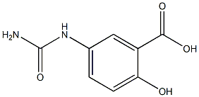 5-[(aminocarbonyl)amino]-2-hydroxybenzoic acid 구조식 이미지