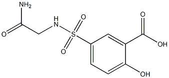 5-[(carbamoylmethyl)sulfamoyl]-2-hydroxybenzoic acid 구조식 이미지