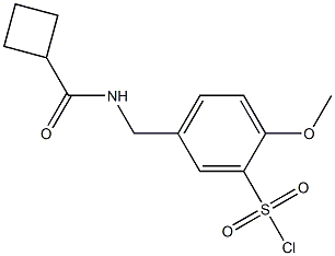 5-[(cyclobutylformamido)methyl]-2-methoxybenzene-1-sulfonyl chloride 구조식 이미지