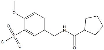 5-[(cyclopentylformamido)methyl]-2-methoxybenzene-1-sulfonyl chloride Structure