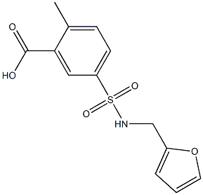 5-[(furan-2-ylmethyl)sulfamoyl]-2-methylbenzoic acid 구조식 이미지