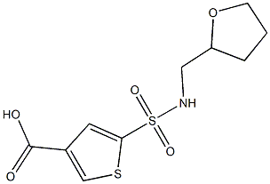 5-[(oxolan-2-ylmethyl)sulfamoyl]thiophene-3-carboxylic acid 구조식 이미지