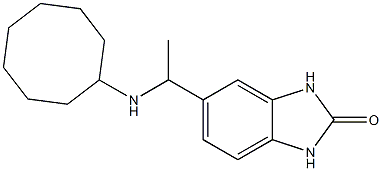 5-[1-(cyclooctylamino)ethyl]-2,3-dihydro-1H-1,3-benzodiazol-2-one Structure