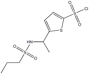 5-[1-(propane-1-sulfonamido)ethyl]thiophene-2-sulfonyl chloride 구조식 이미지