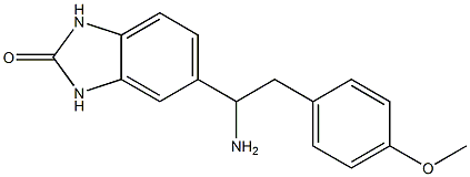 5-[1-amino-2-(4-methoxyphenyl)ethyl]-2,3-dihydro-1H-1,3-benzodiazol-2-one 구조식 이미지