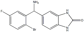 5-[amino(2-bromo-5-fluorophenyl)methyl]-2,3-dihydro-1H-1,3-benzodiazol-2-one 구조식 이미지