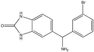 5-[amino(3-bromophenyl)methyl]-2,3-dihydro-1H-1,3-benzodiazol-2-one 구조식 이미지