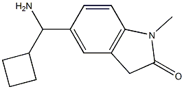 5-[amino(cyclobutyl)methyl]-1-methyl-2,3-dihydro-1H-indol-2-one Structure
