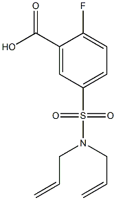 5-[bis(prop-2-en-1-yl)sulfamoyl]-2-fluorobenzoic acid Structure