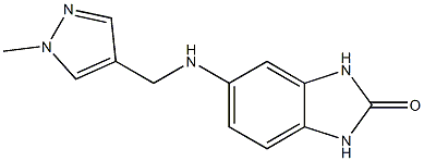 5-{[(1-methyl-1H-pyrazol-4-yl)methyl]amino}-2,3-dihydro-1H-1,3-benzodiazol-2-one Structure