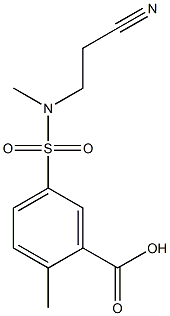 5-{[(2-cyanoethyl)(methyl)amino]sulfonyl}-2-methylbenzoic acid Structure
