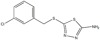 5-{[(3-chlorophenyl)methyl]sulfanyl}-1,3,4-thiadiazol-2-amine 구조식 이미지