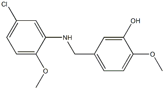 5-{[(5-chloro-2-methoxyphenyl)amino]methyl}-2-methoxyphenol 구조식 이미지