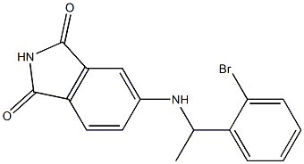 5-{[1-(2-bromophenyl)ethyl]amino}-2,3-dihydro-1H-isoindole-1,3-dione 구조식 이미지