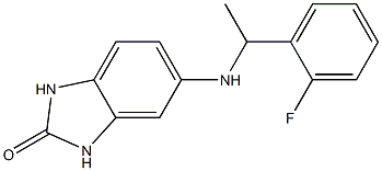 5-{[1-(2-fluorophenyl)ethyl]amino}-2,3-dihydro-1H-1,3-benzodiazol-2-one 구조식 이미지