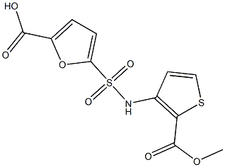 5-{[2-(methoxycarbonyl)thiophen-3-yl]sulfamoyl}furan-2-carboxylic acid Structure