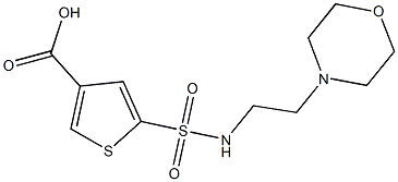 5-{[2-(morpholin-4-yl)ethyl]sulfamoyl}thiophene-3-carboxylic acid 구조식 이미지