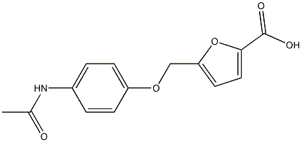 5-{[4-(acetylamino)phenoxy]methyl}-2-furoic acid 구조식 이미지