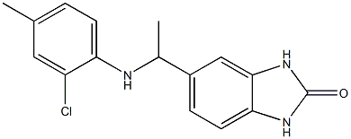 5-{1-[(2-chloro-4-methylphenyl)amino]ethyl}-2,3-dihydro-1H-1,3-benzodiazol-2-one 구조식 이미지