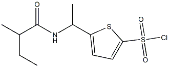 5-{1-[(2-methylbutanoyl)amino]ethyl}thiophene-2-sulfonyl chloride Structure