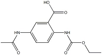 5-acetamido-2-[(ethoxycarbonyl)amino]benzoic acid 구조식 이미지