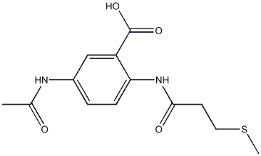 5-acetamido-2-[3-(methylsulfanyl)propanamido]benzoic acid 구조식 이미지