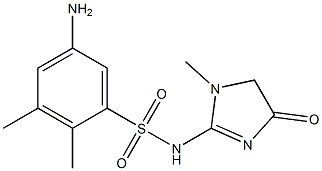 5-amino-2,3-dimethyl-N-(1-methyl-4-oxo-4,5-dihydro-1H-imidazol-2-yl)benzene-1-sulfonamide 구조식 이미지