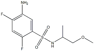 5-amino-2,4-difluoro-N-(1-methoxypropan-2-yl)benzene-1-sulfonamide 구조식 이미지