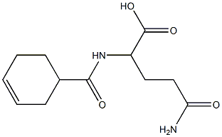 5-amino-2-[(cyclohex-3-en-1-ylcarbonyl)amino]-5-oxopentanoic acid Structure