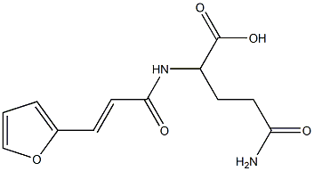 5-amino-2-{[(2E)-3-(2-furyl)prop-2-enoyl]amino}-5-oxopentanoic acid 구조식 이미지
